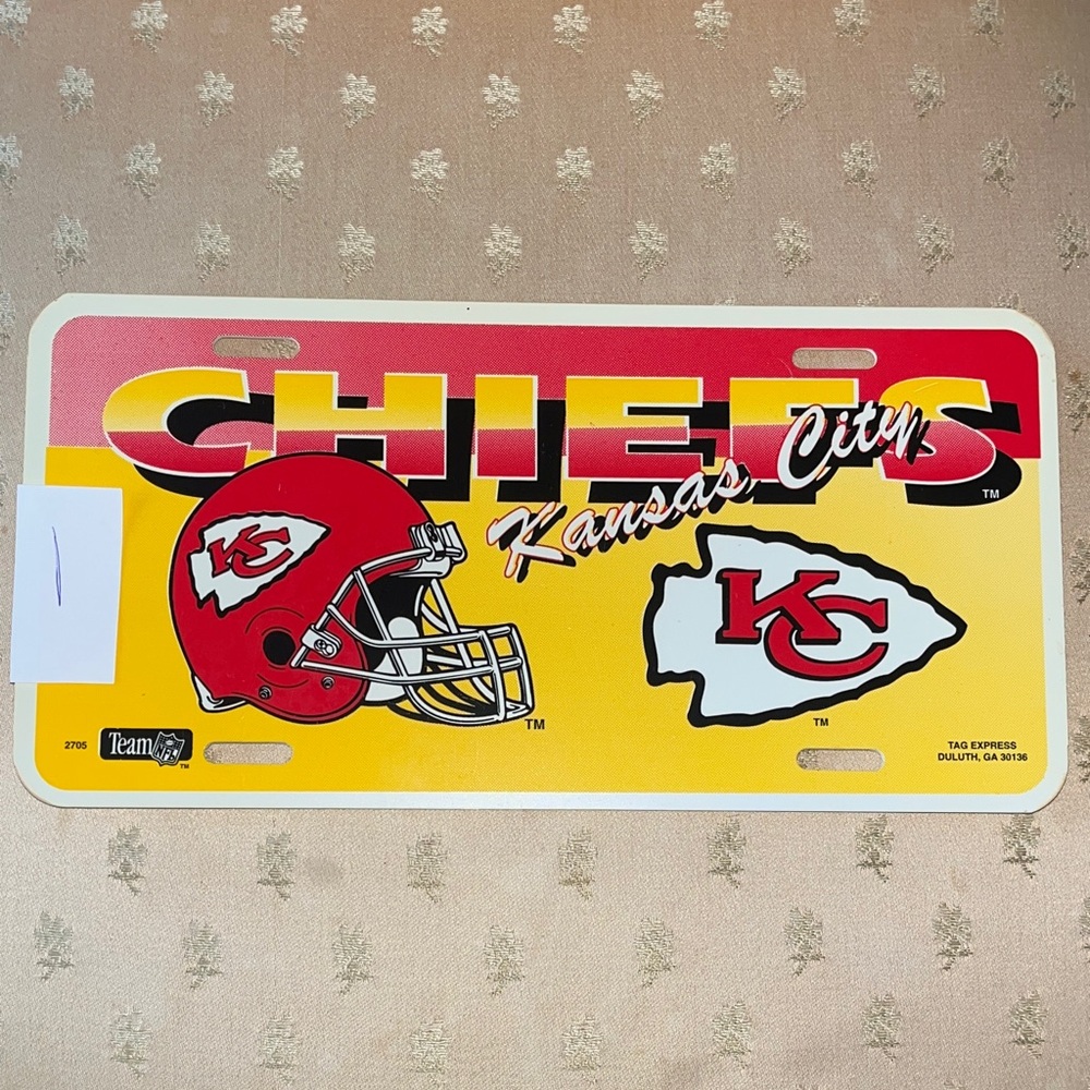 KC Chiefs Vintage Booster / License Plates